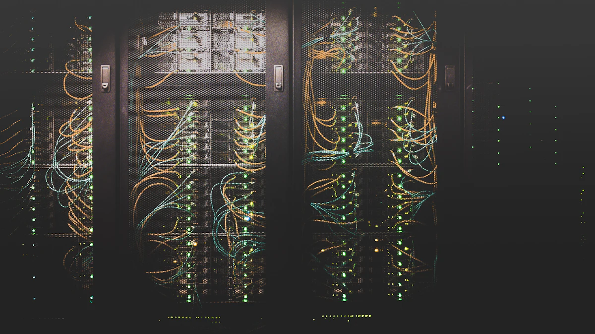 Data center server room, representing managed database infrastructure
